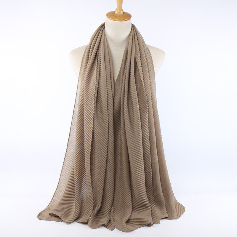 Pleated Cotton Scarf
